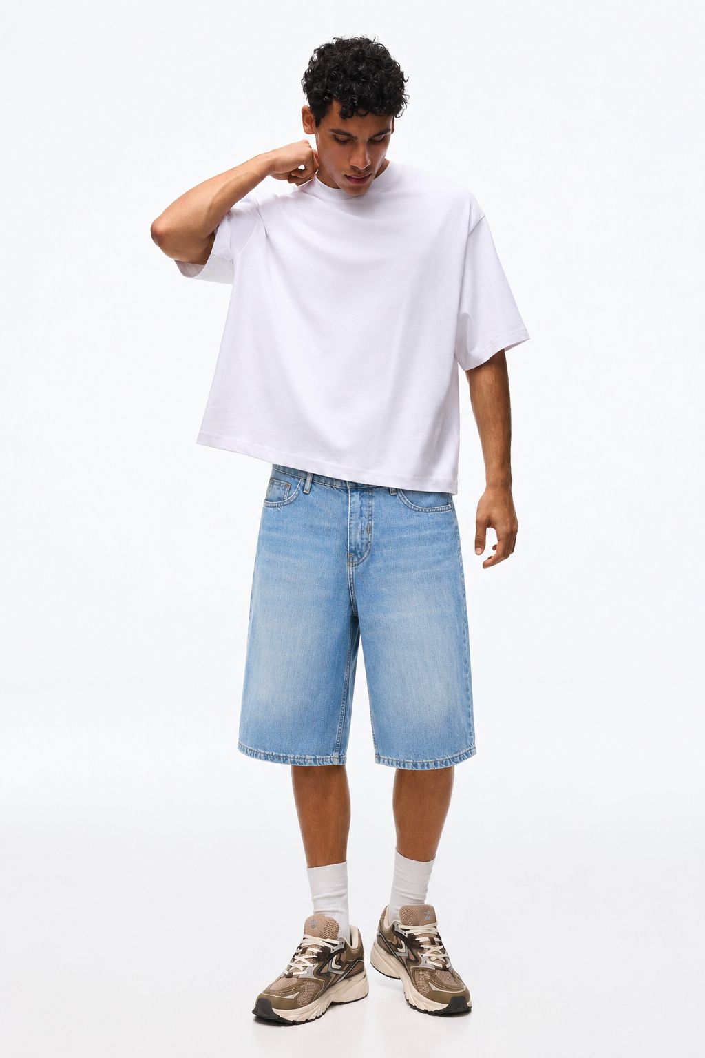 Light Wash Denim Jorts