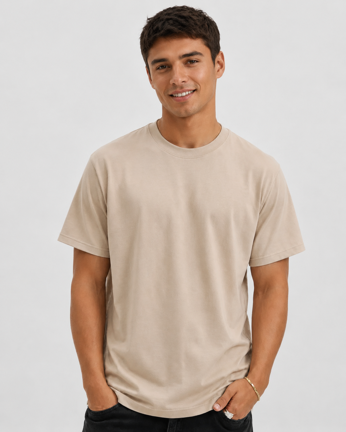 Beige Regular Fit T-Shirt