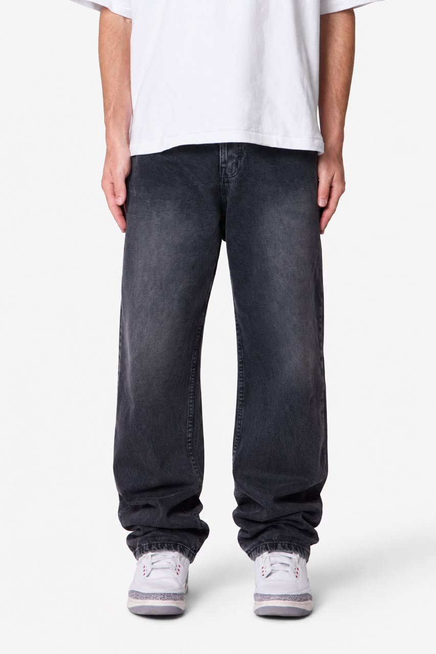 Washed Black Denim Jeans